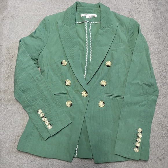 Veronica Beard Jackets & Blazers - Veronica Beard Emsley Jacket Size 2 Agate Green Blazer Linen Blend Textured